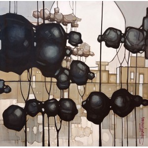 Salman Farooqi, 48 x 48 Inch, Acrylic on Canvas, Landscape Painting, AC-SF-678